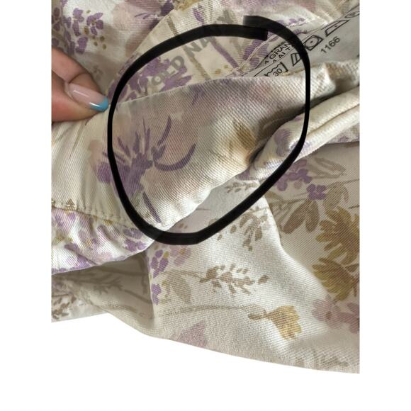 Old Navy Purple Floral Office Work Straight Leg Pixie Dress Pants Size 4 Tall - Picture 4 of 13